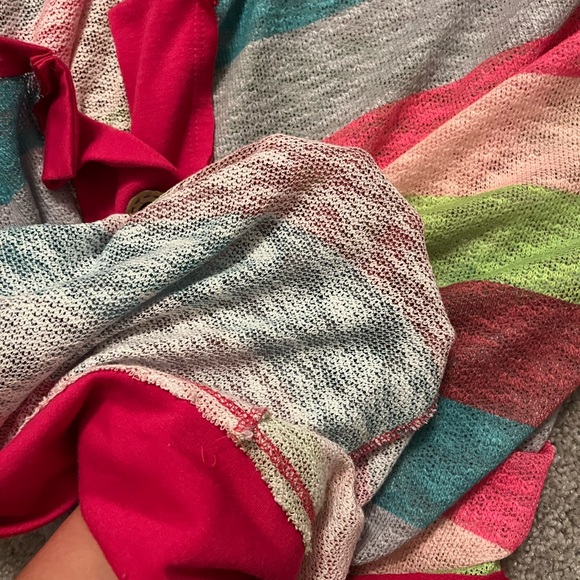 Eclectic Knit Multicolor Sheer Long Sleeve Woman's M-XL - Picture 4 of 4